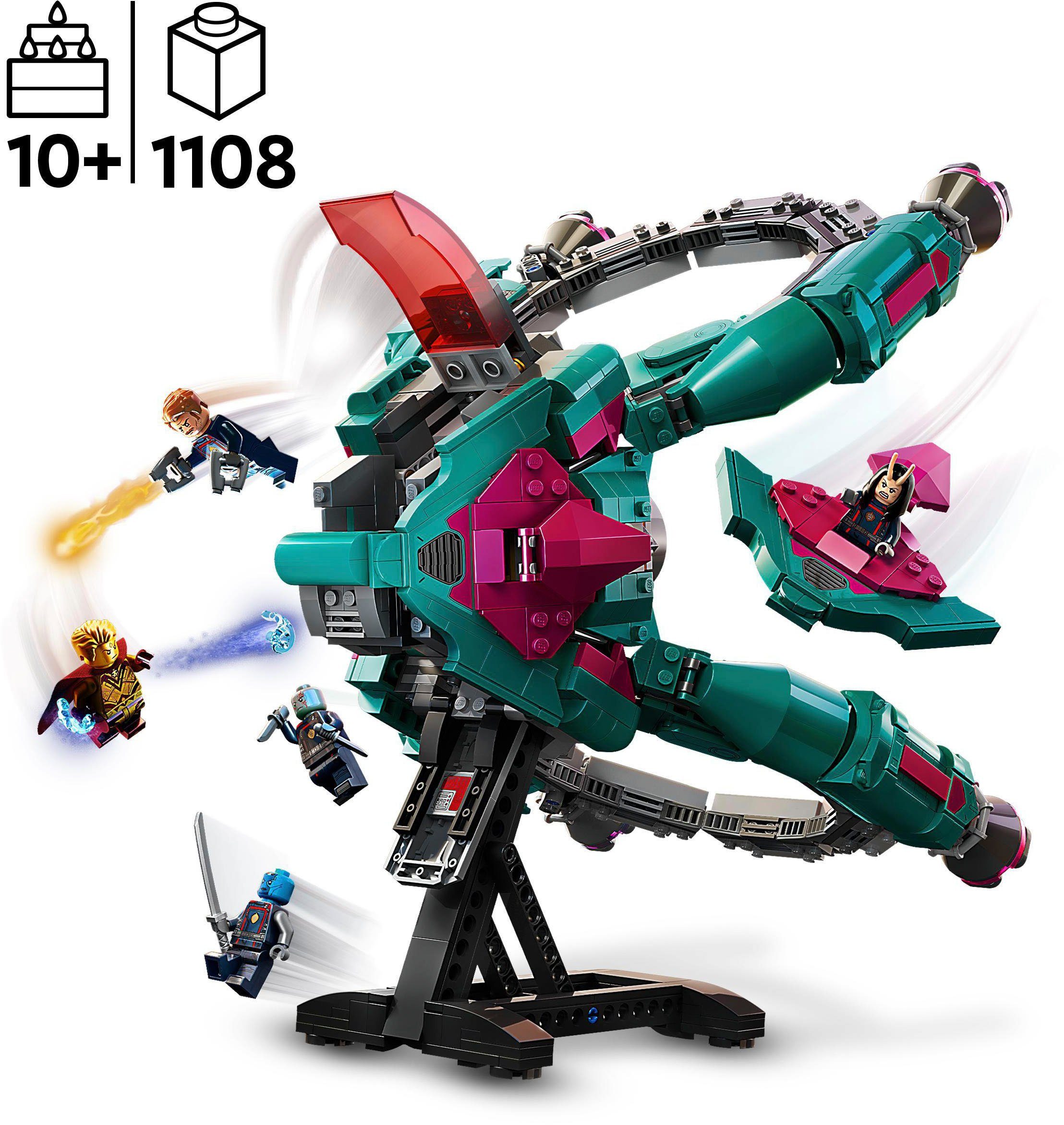 LEGO® Konstruktionsspielsteine Das neue Schiff der Guardians (76255), LEGO® Marvel, (1108 St), Made in Europe