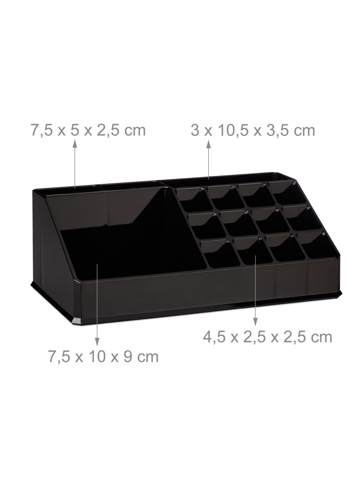 relaxdays Makeup Organizer in Schwarz günstig kaufen onesize