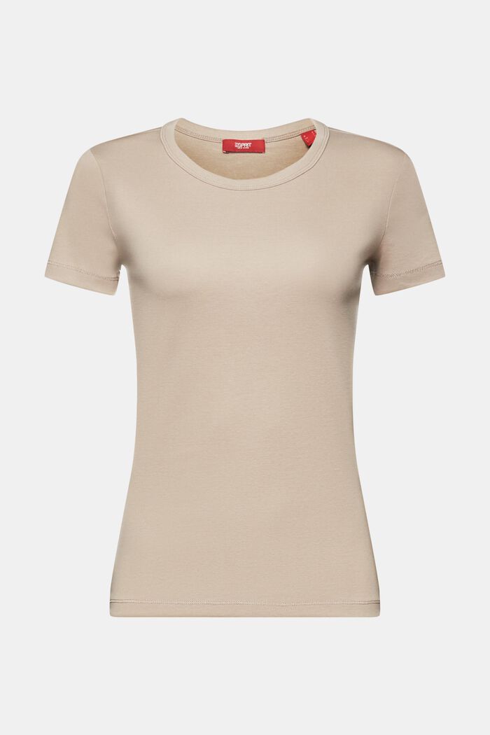 Rundhals-T-Shirt, 100 % Baumwolle