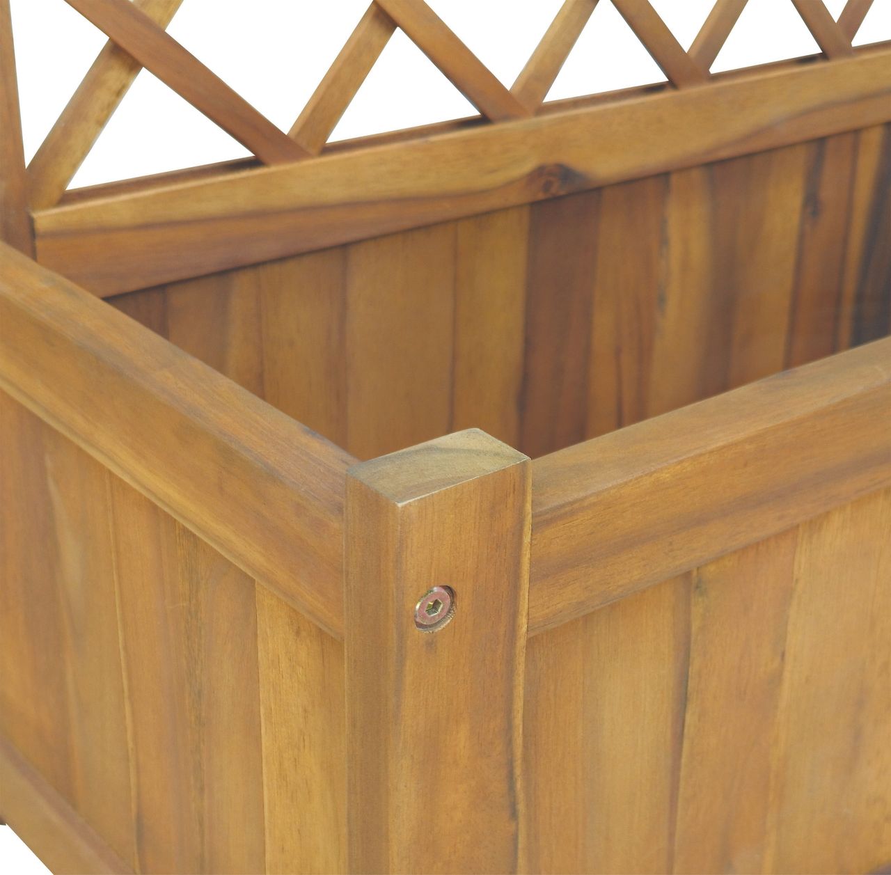 Hardin 1fachgut Pflanzkasten Pflanztopf Blumentopf mit Rankhilfe 180 x 80 x 38 cm FSC braun