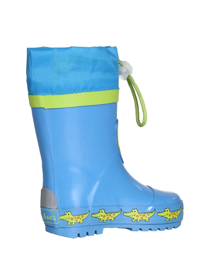 Playshoes Gummistiefel Krokodil in Blau/Grün günstig kaufen