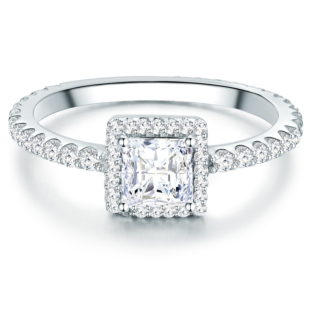 Trilani Bague en argent Argent sterling Oxyde de zirconium (CZ) en Argent Bague