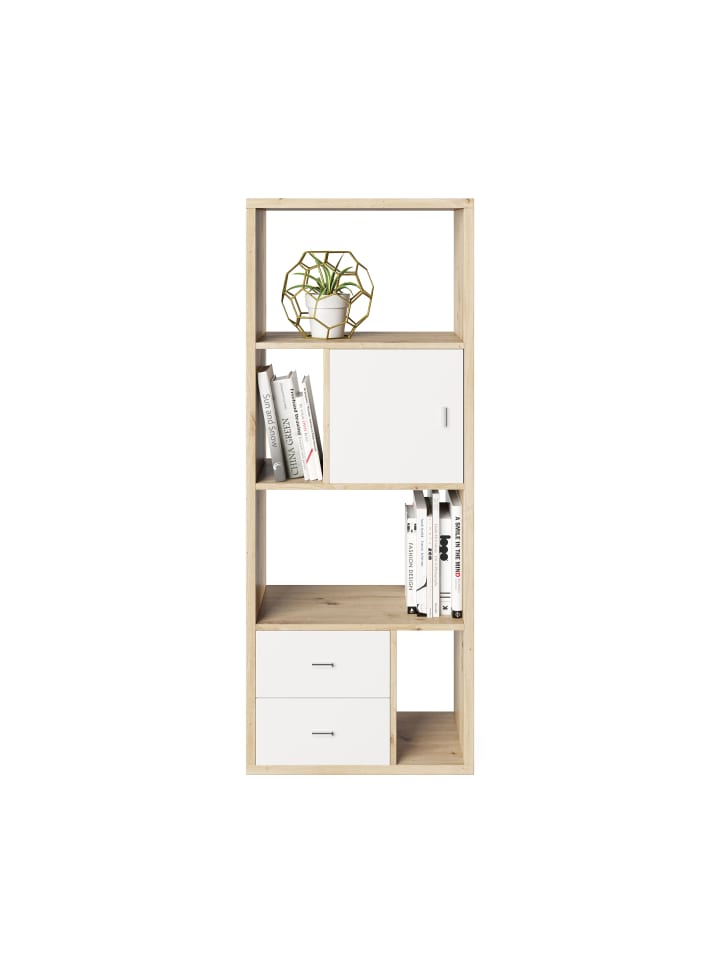 Phoenix Group AG  Fortuna - SET Regal mit 6 Fächern inkl. Tür-/Schubladeneinsatz, artisan eiche, B/H/T: 58x146,6x34 cm günstig kaufen onesize