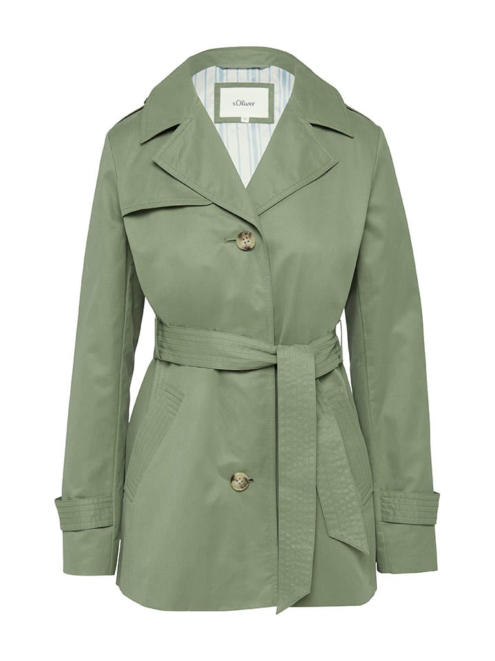 s.Oliver Trenchcoat in Grün günstig kaufen