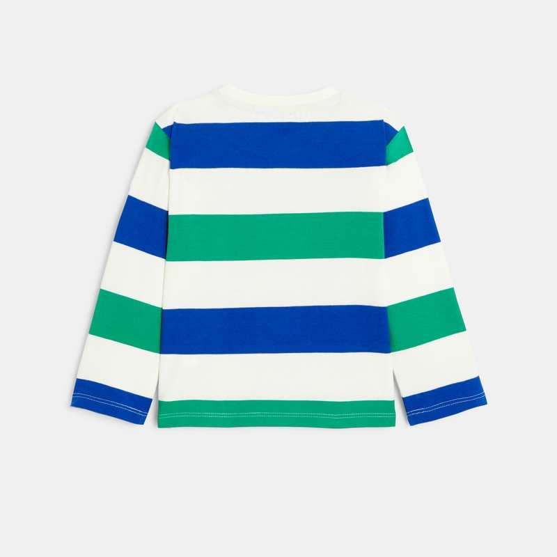 T-shirt bébé garçon jersey rayures vertes Catimini