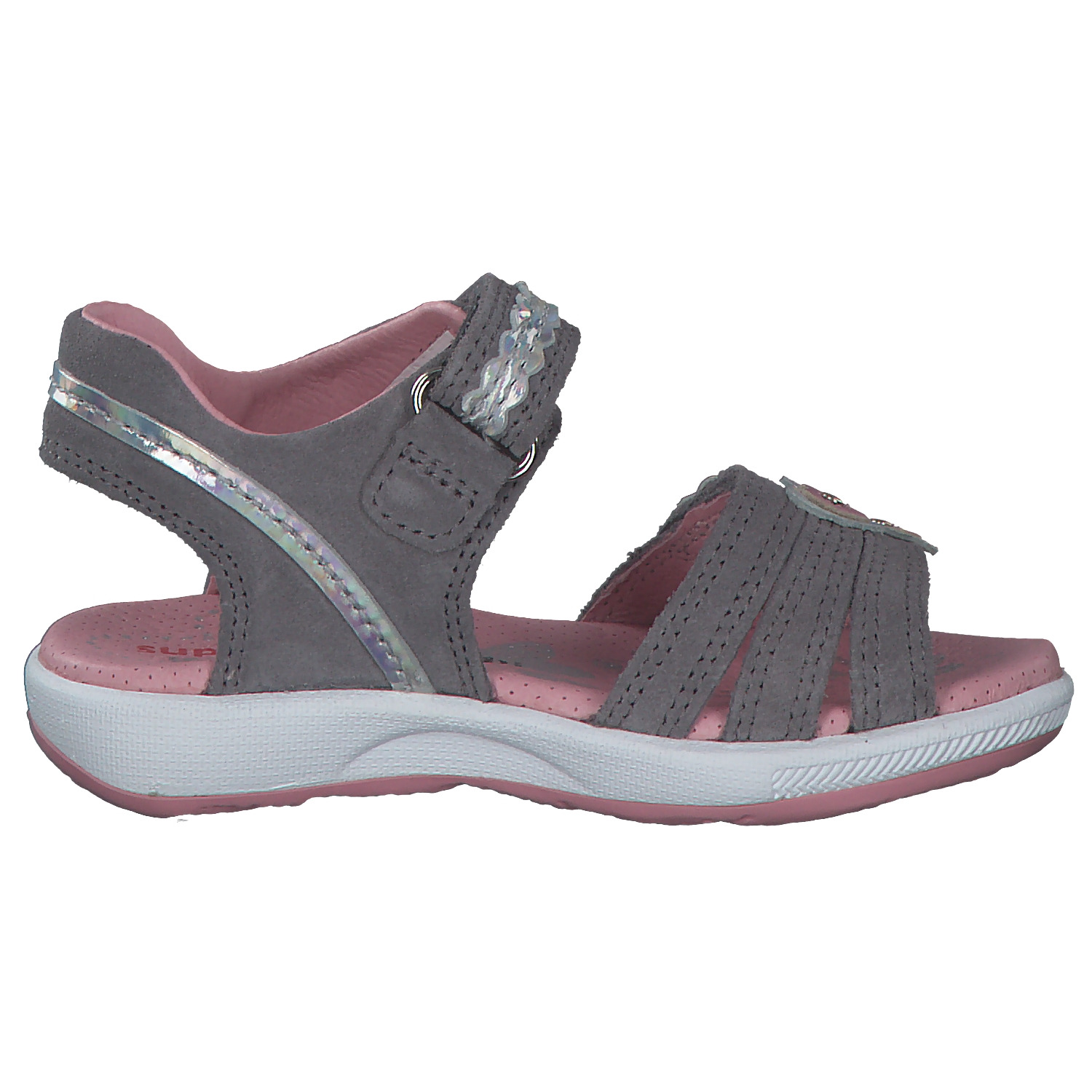 Superfit EMILY 06133, Sandalen (Kinder), Kinder, HELLGRAU/ROSA
