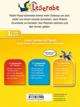 Leserabe - 3. Lesestufe: Robin Hood, König der Wälder