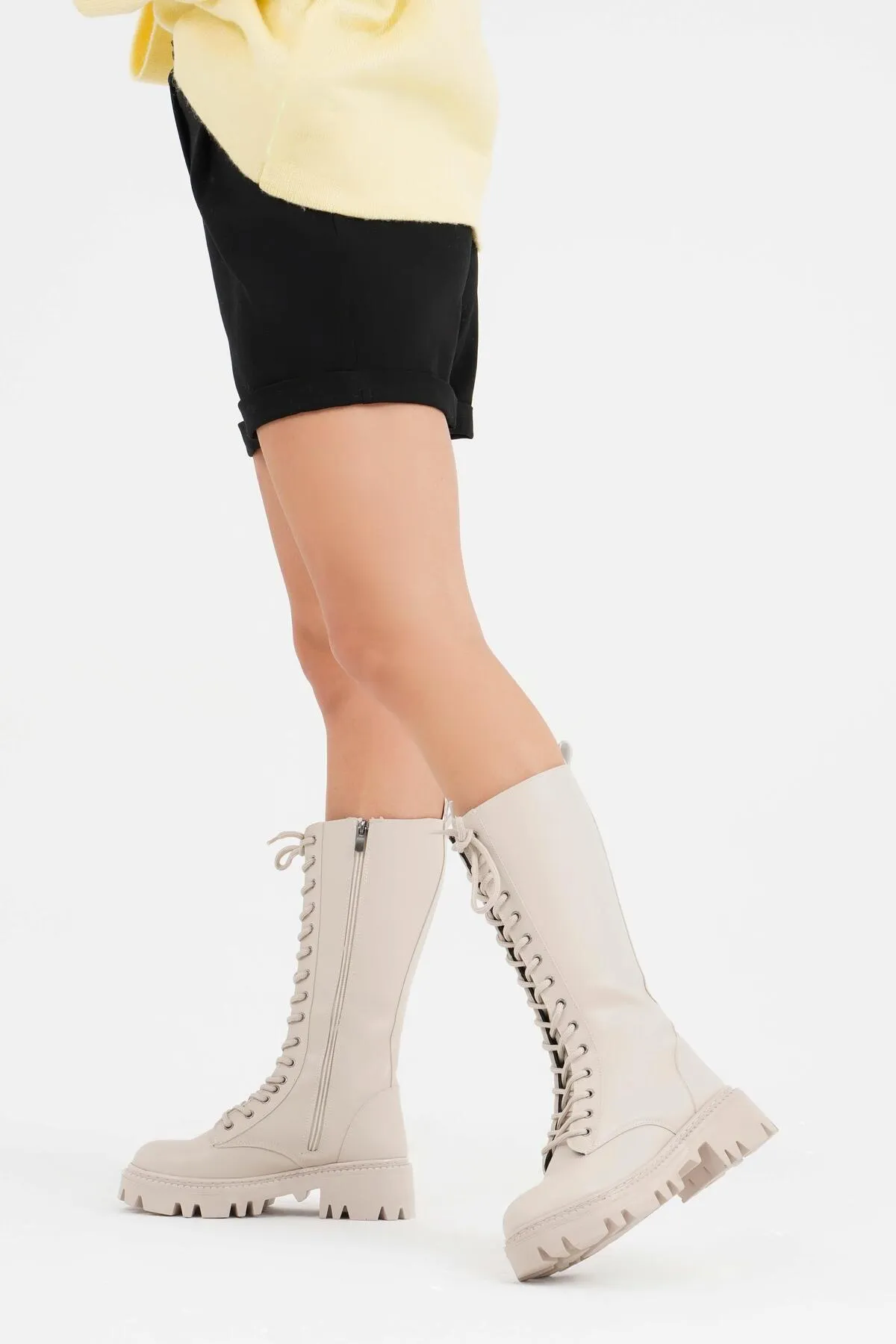 CZ London  Stiefel - Beige - Blockabsatz