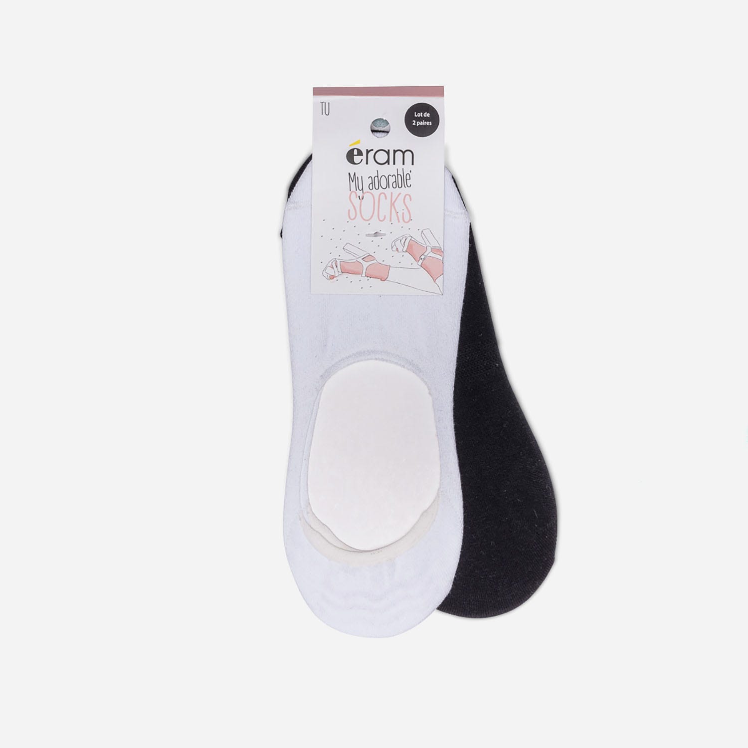 Lot de socquettes courtes blanches et noires