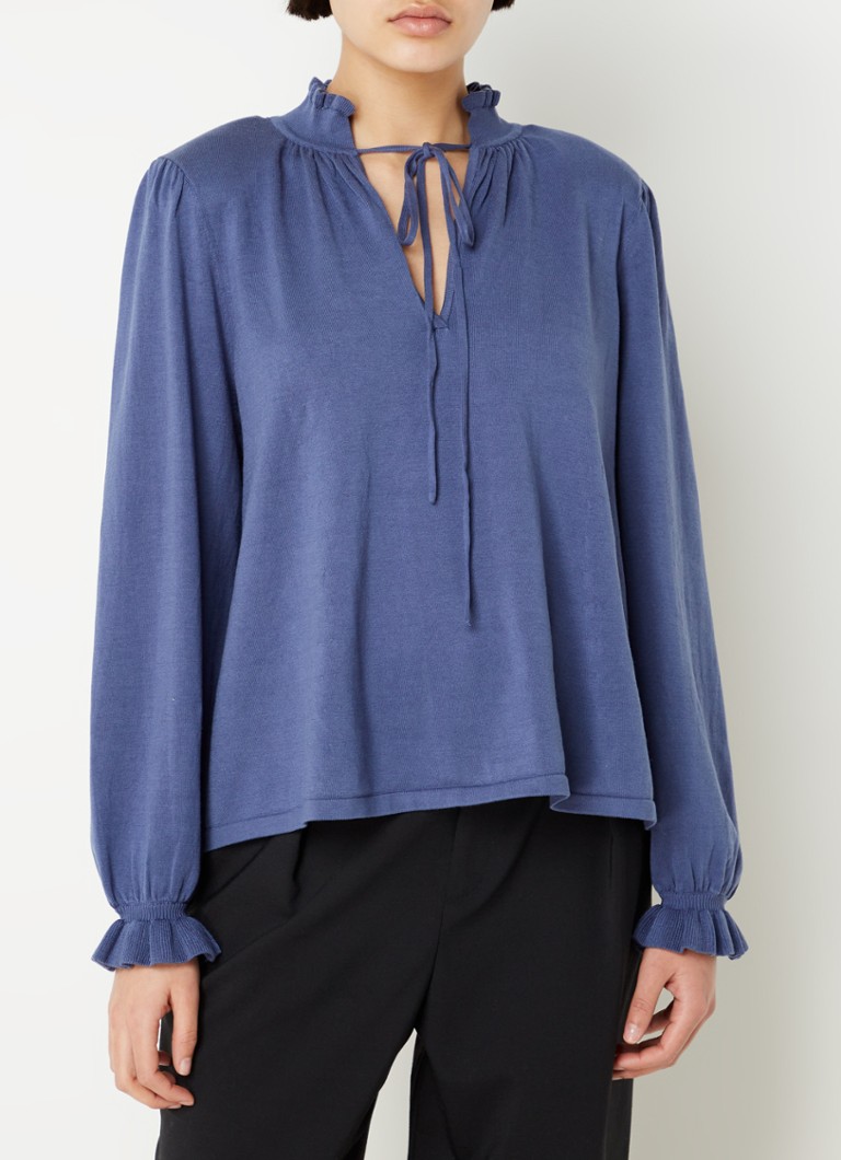 ba&sh Sisol tunic in lyocell blend with balloon sleeves