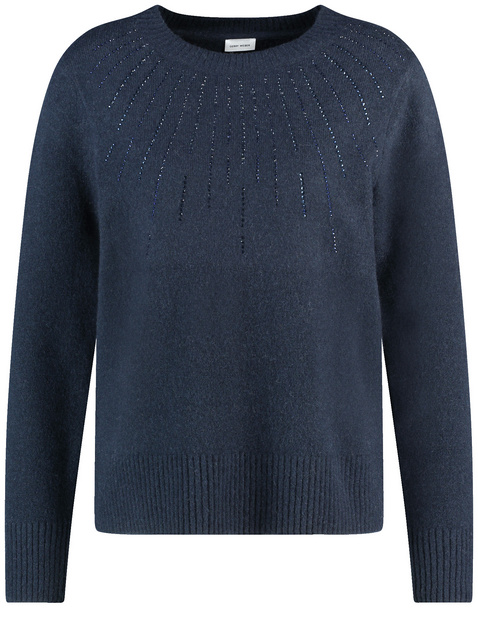 Strickpullover mit Ziersteinchen