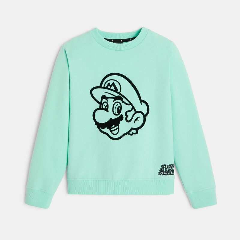 Sweat Super Mario vert mixte Z