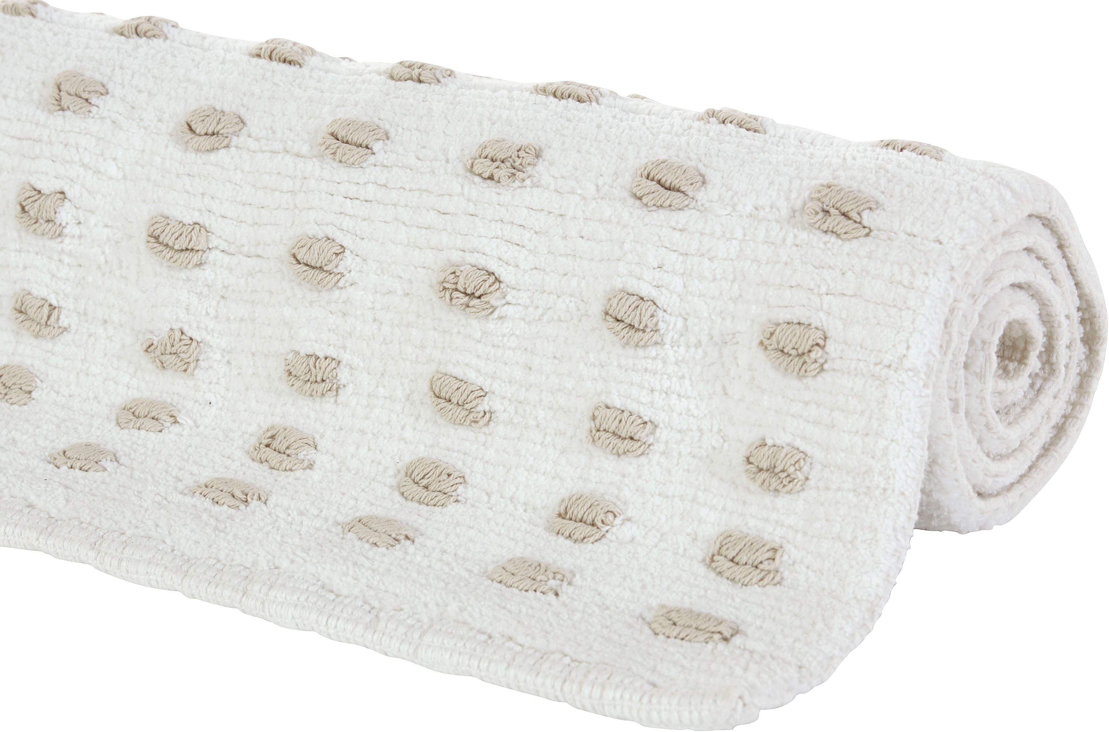 Badematte Gereon LeGer Home by Lena Gercke, Höhe 10 mm, fußbodenheizungsgeeignet, schnell trocknend, strapazierfähig, Baumwolle, halbrund, weiche Haptik, beidseitig verwendbar, Badematten aus Baumwolle