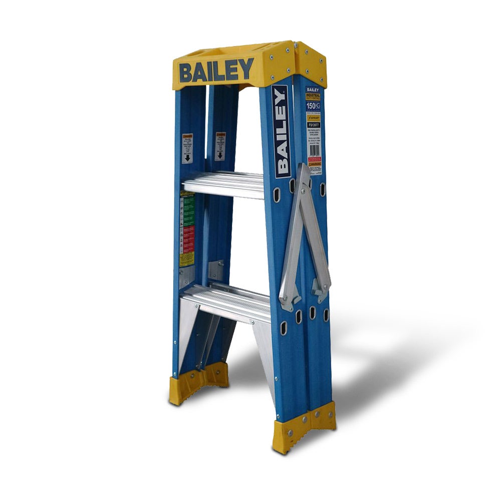 Escada de fibra de vidro de dupla face BAILEY Step 3 Pro, 0,9 m, 150 kg, FS13977