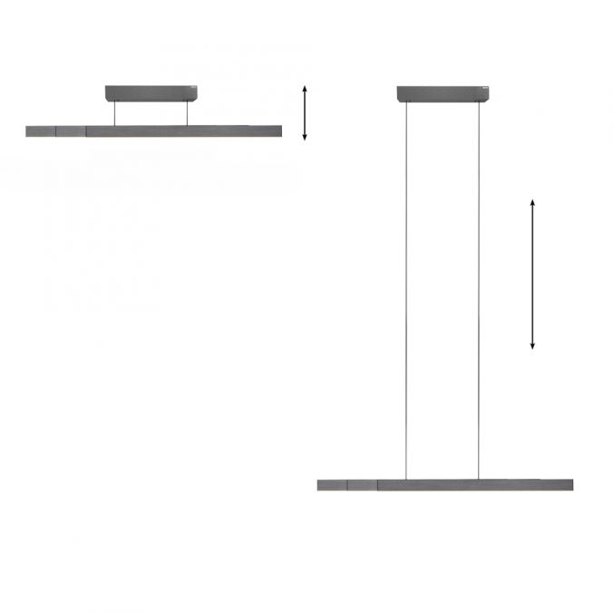 Paul Neuhaus LED Pendelleuchte Pure-Moto-Rise Grau