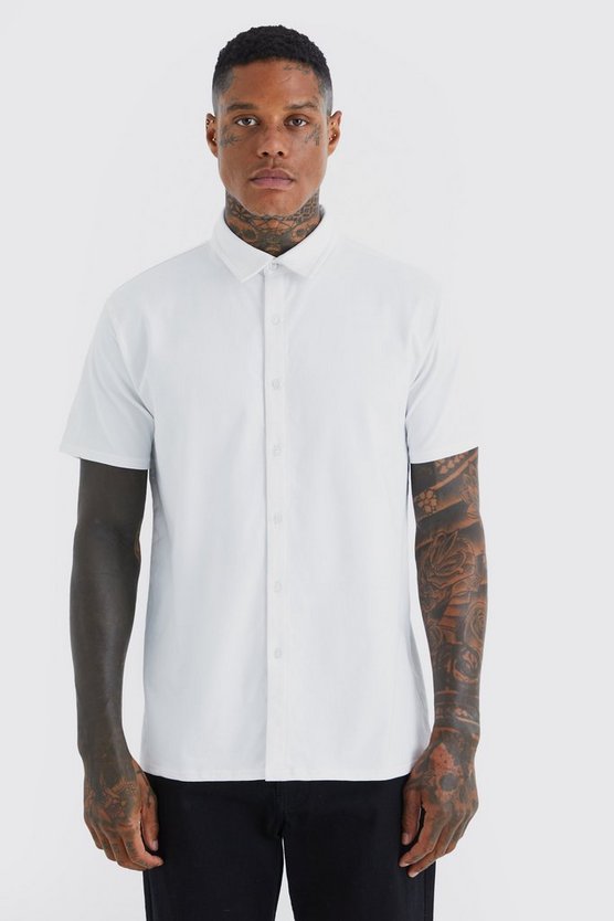 Kurzärmliges Jersey-Hemd