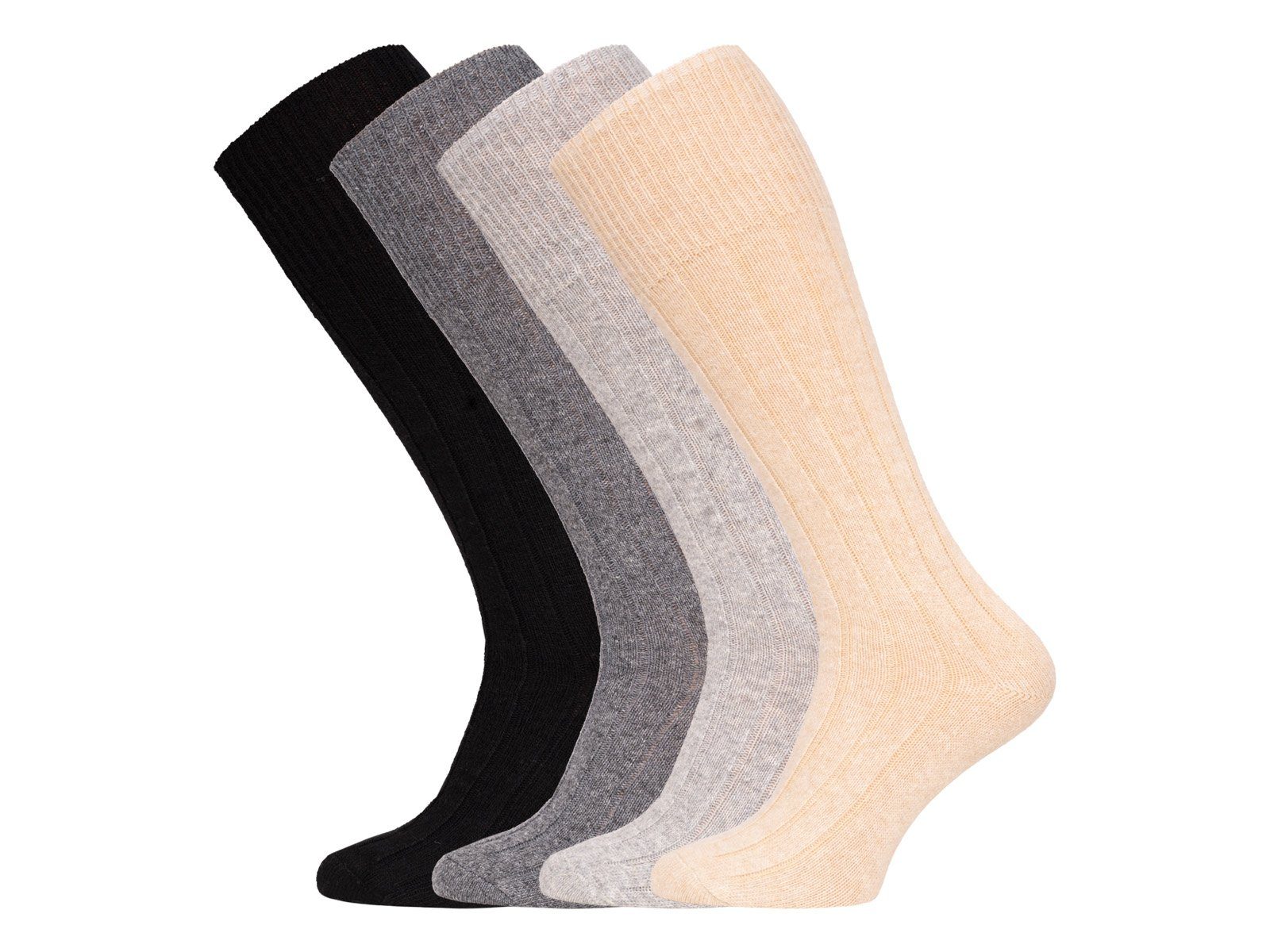 HomeOfSocks Kniestrümpfe Merino Kaschmir Kniestrumpf Luxuriöse Wollsocken Extra Weich Kniestrümpfe mit Merino- und Kashmirwolle