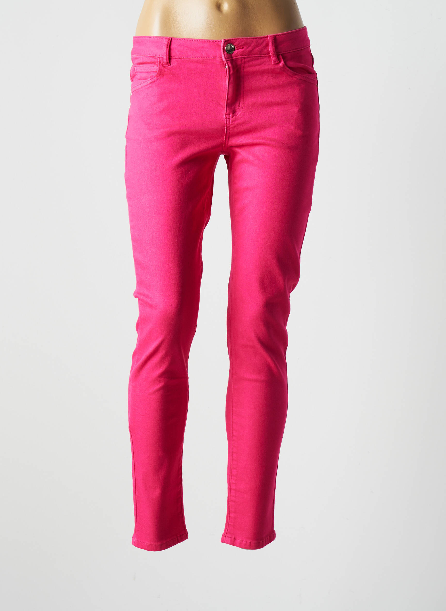 Morgan Jeans Skinny Femme couleur rose