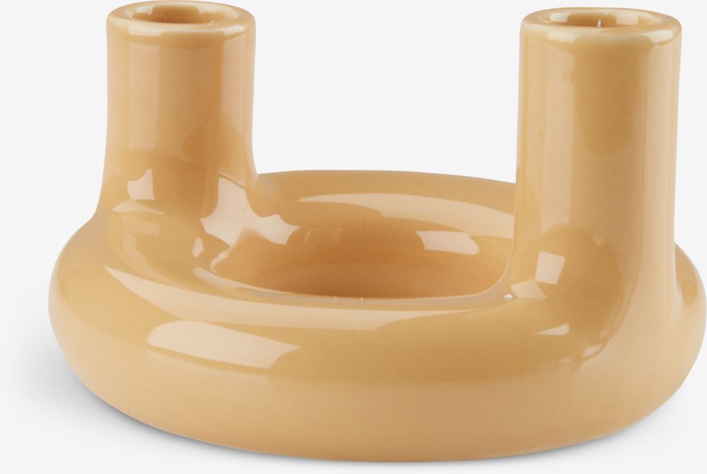 Bougeoir JIM JIM Ø13 x H9 cm jaune