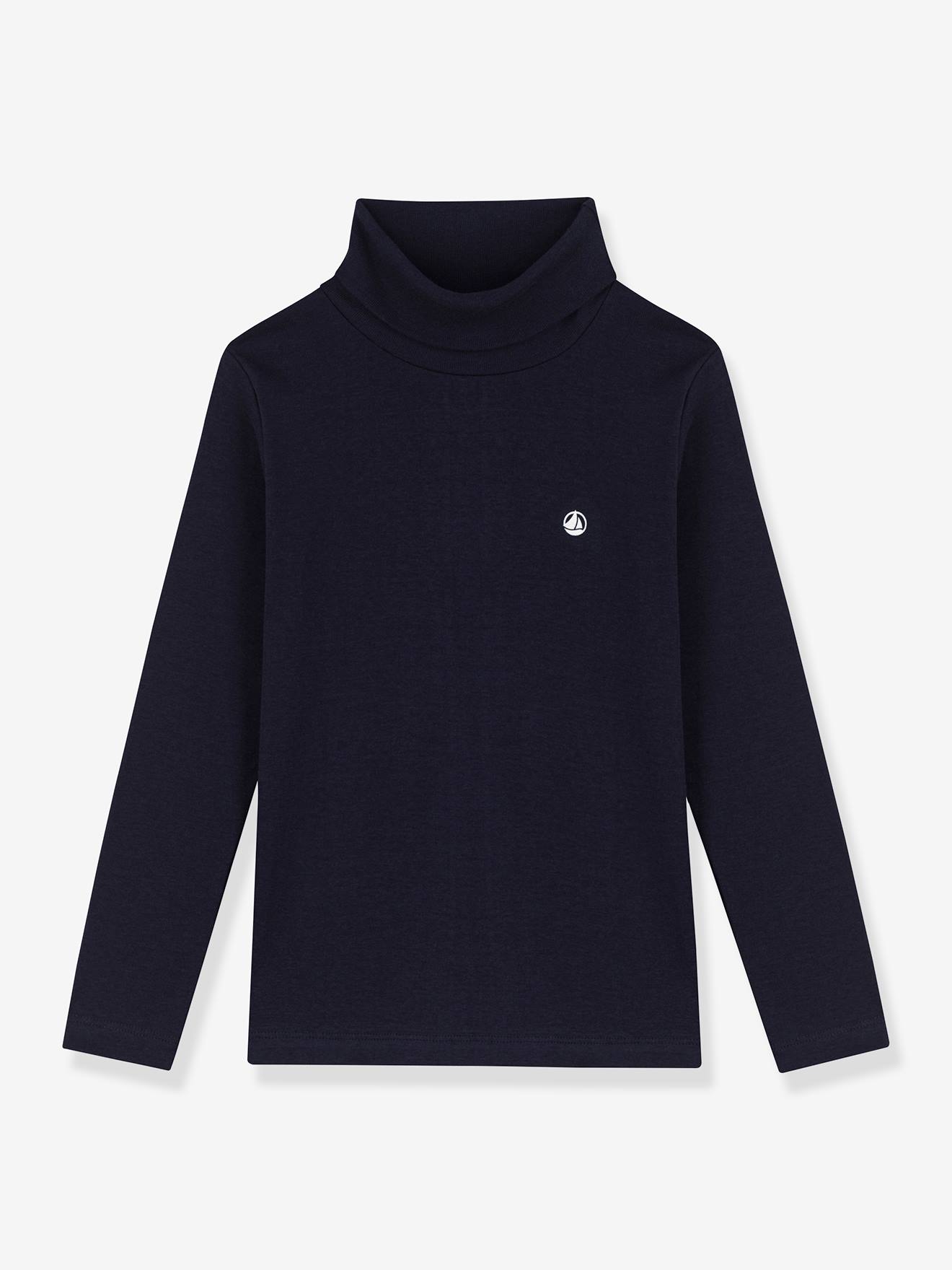 Sous-pull en coton bio PETIT BATEAU bleu