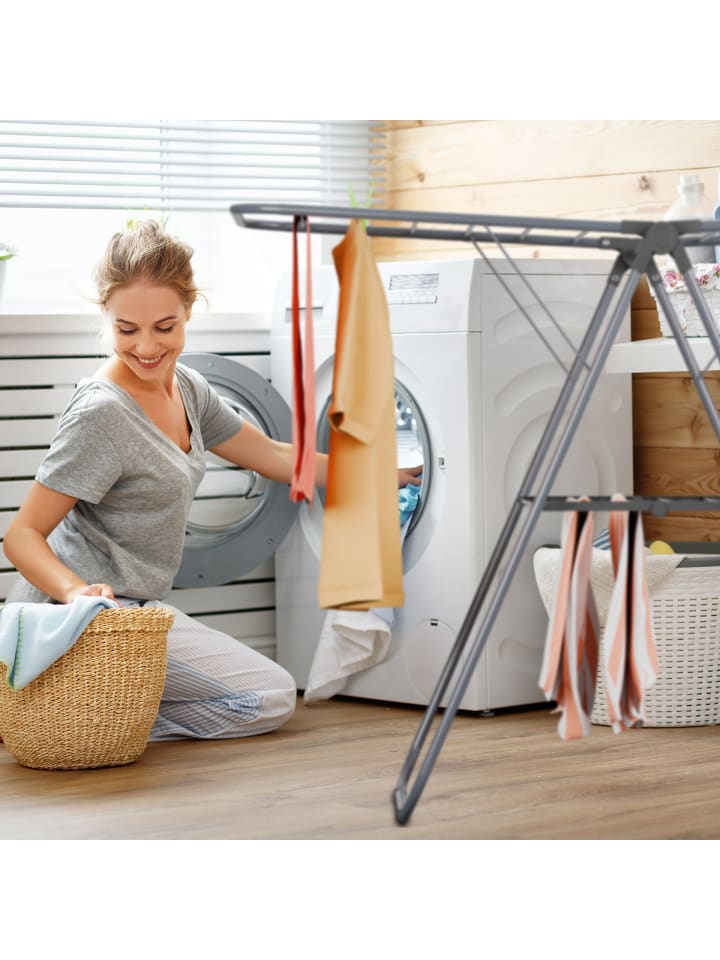 relaxdays Wäscheständer in Grau günstig kaufen onesize