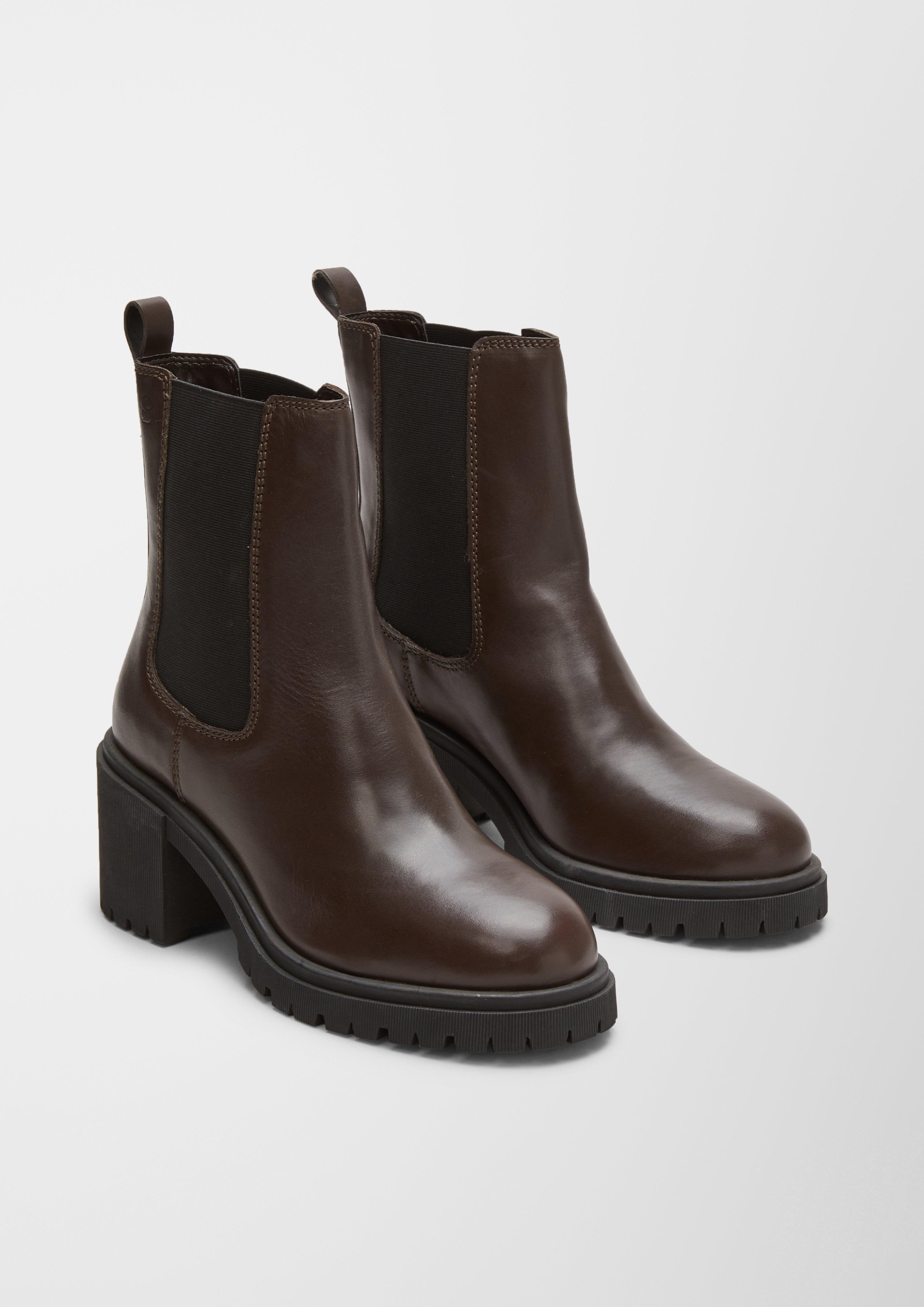Lederstiefel mit Blockabsatz  6006626-304