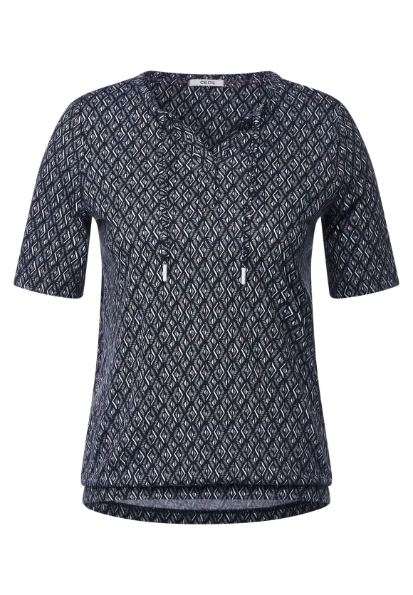 CECIL Shirt mit Rhombus Print