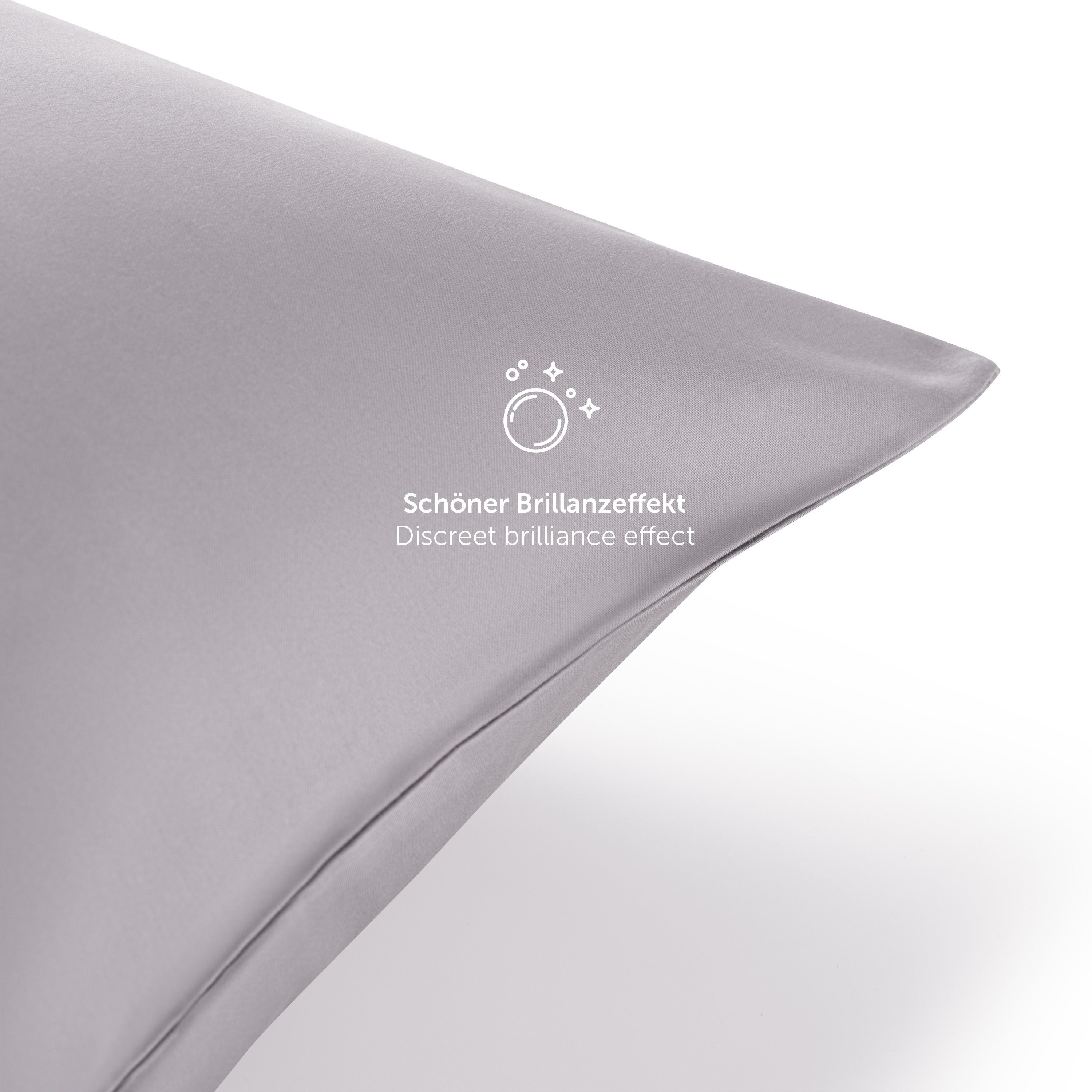 Bettwäsche Premium Mako Satin Baumwolle Bettwäsche Set mit Kissenbezug, Blumtal, Mako-Satin, 2 teilig, Superweiches Bettbezug Set mit edler Glanz Optik