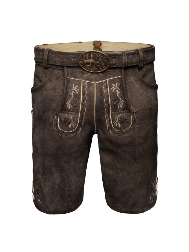 Spieth & Wensky Lederhose TG-Fredo in dunkelbraun günstig kaufen