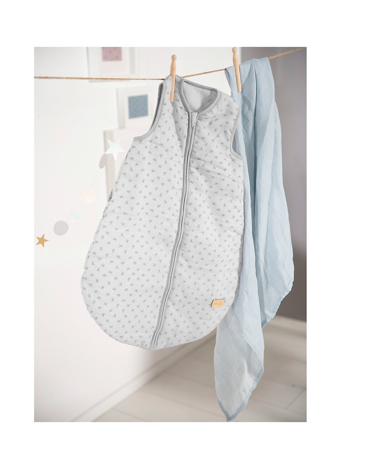 Schlafsack Lil Planet grau, 110 cm