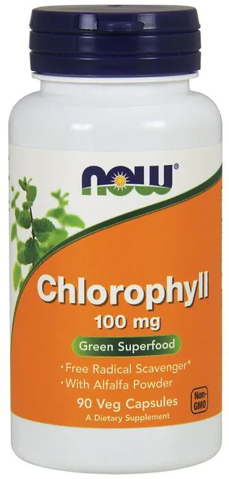 Now Foods Χλωροφύλλη 100 mg, Συμπλήρωμα Διατροφής Χλωροφύλλης, Κάψουλες