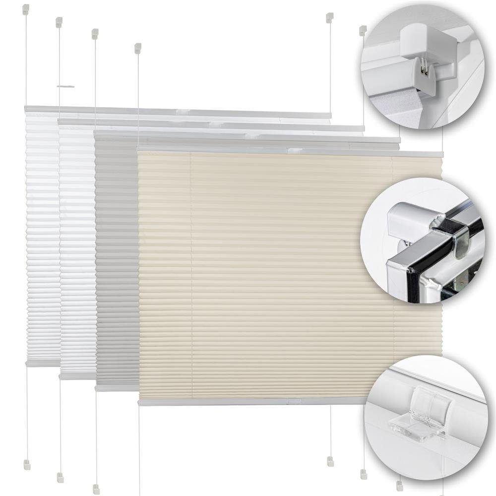 Plissee Plissee Klemmfix creme 35x100 cm, Foxx