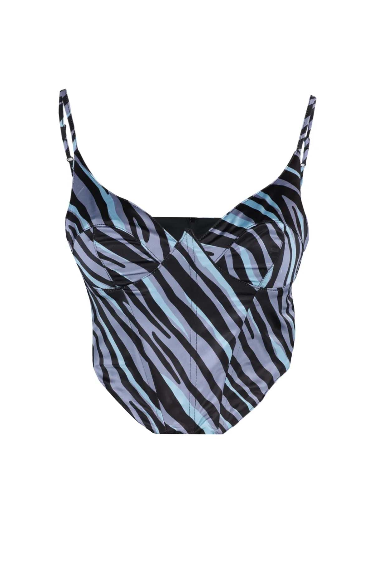 Trendyol Collection  Mehrfarbiges, detailliertes Bustier mit Bügeln TPRAW23BS00004