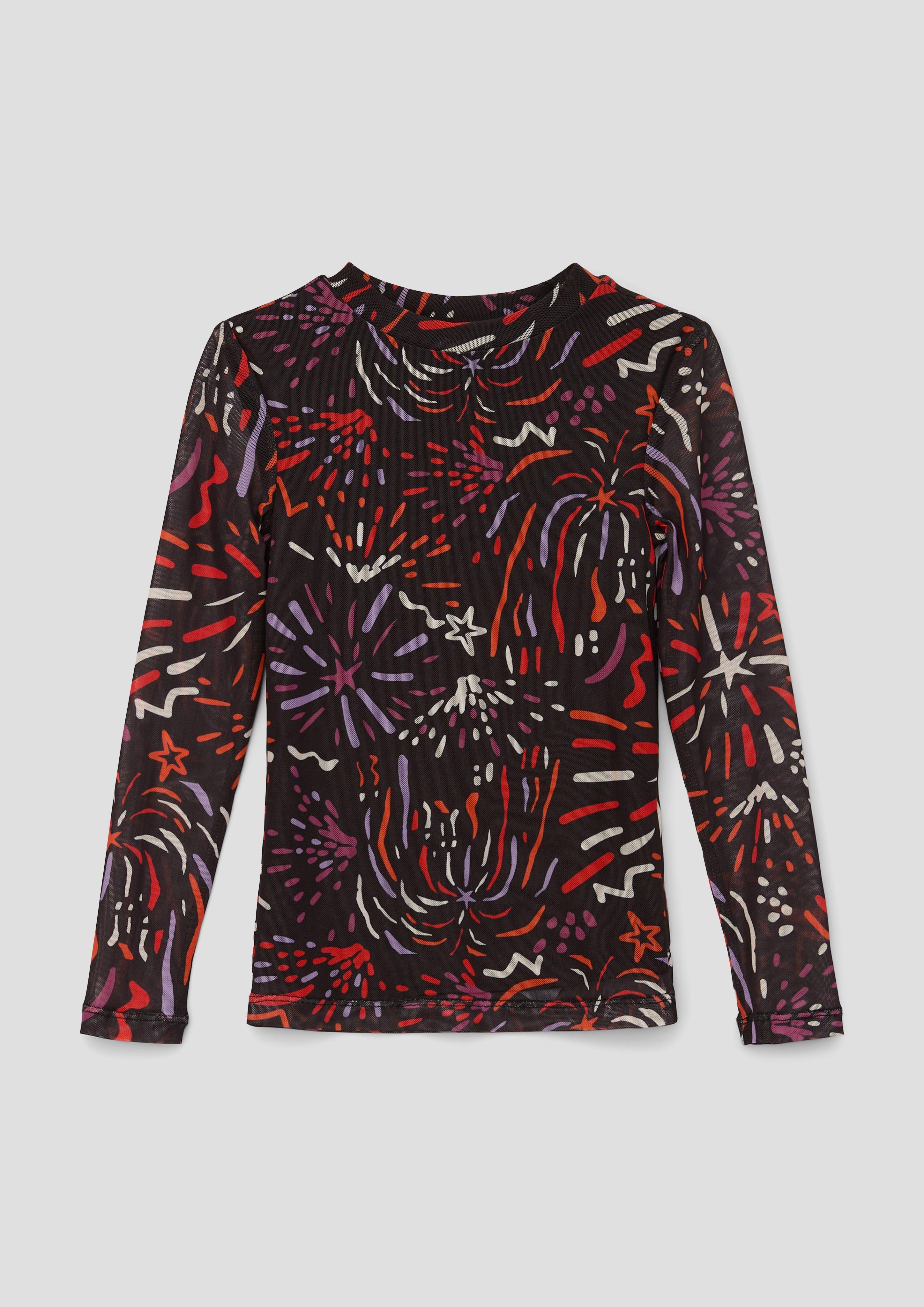 Mesh-Longsleeve mit All-over-Print  2137356-99A0