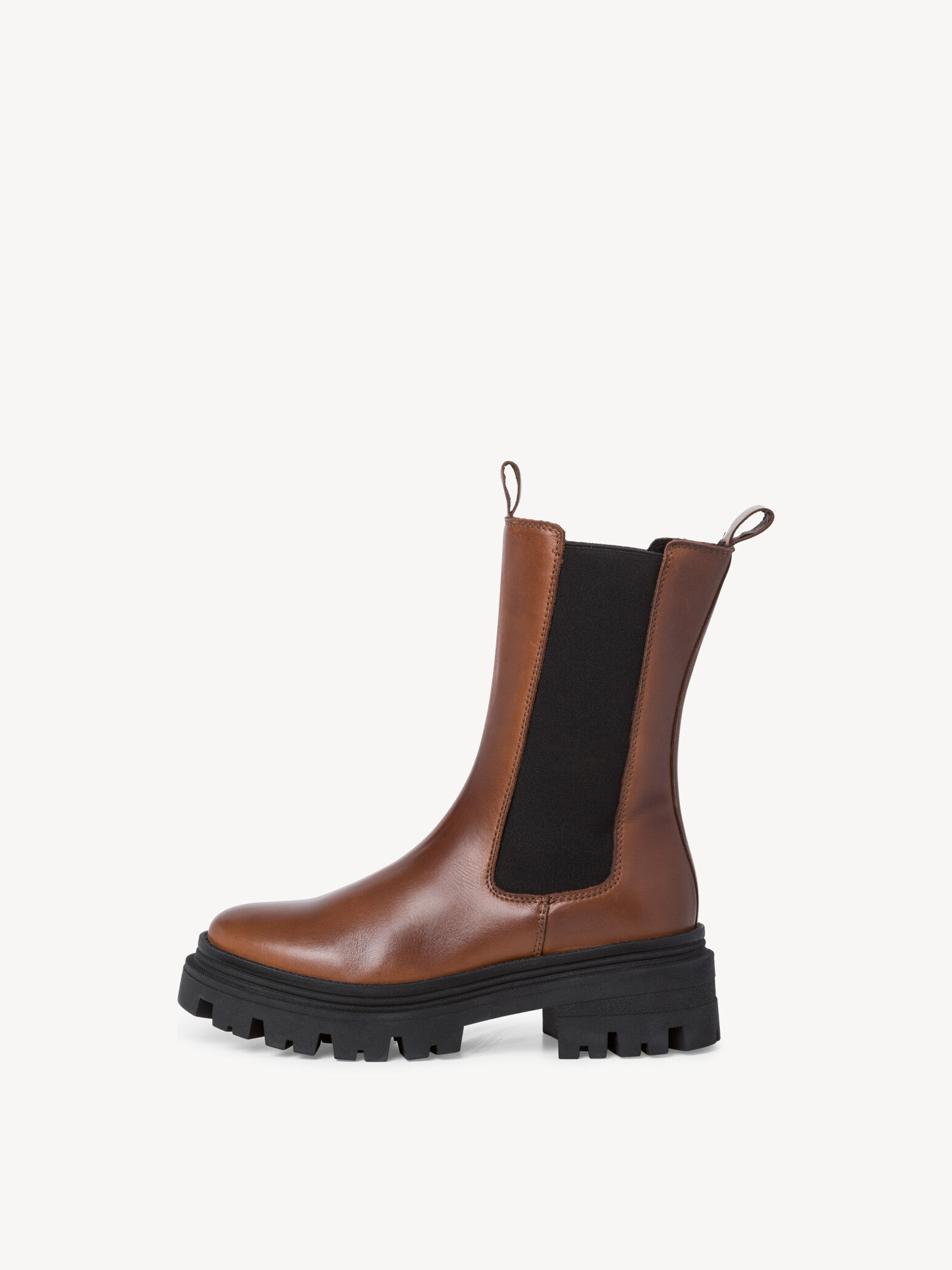 Bottine Chelsea en cuir - marron