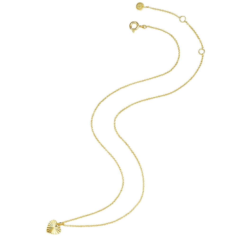 Glanzstücke München Collier en argent Coeur Argent sterling en Or jaune collier