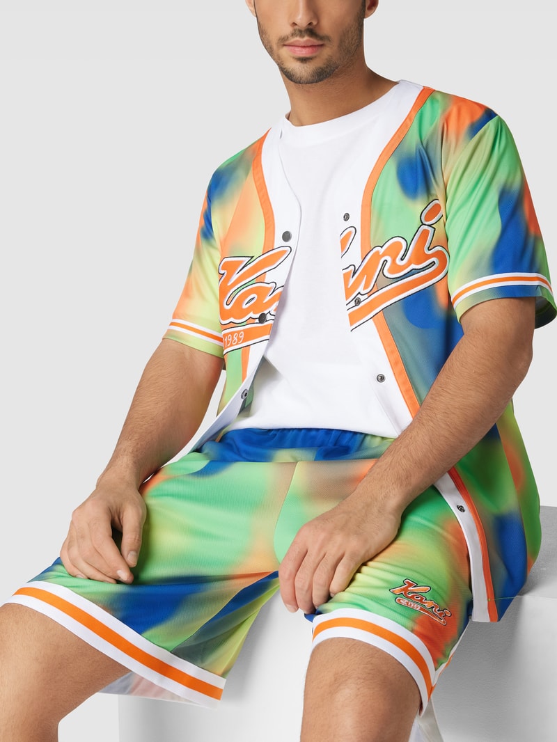 Freizeithemd mit Label-Stitching - P&C x Karl Kani in orange