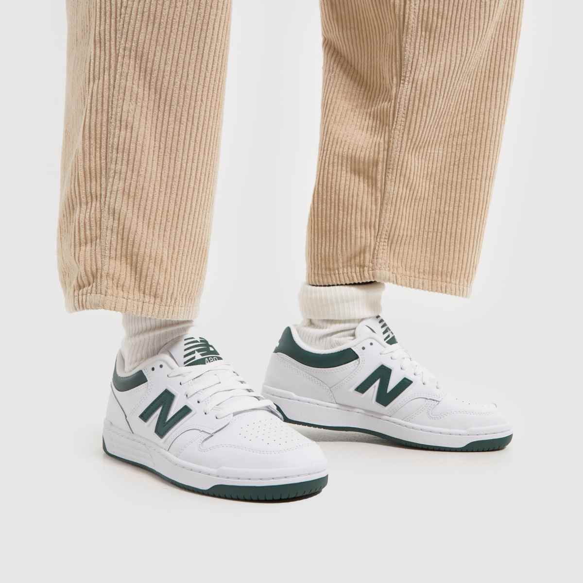 New Balance 480 sportcipő fehér és zöld színben