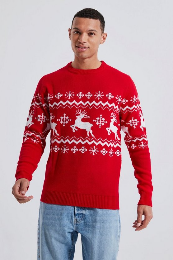 Tall Weihnachtspullover mit Rentieren