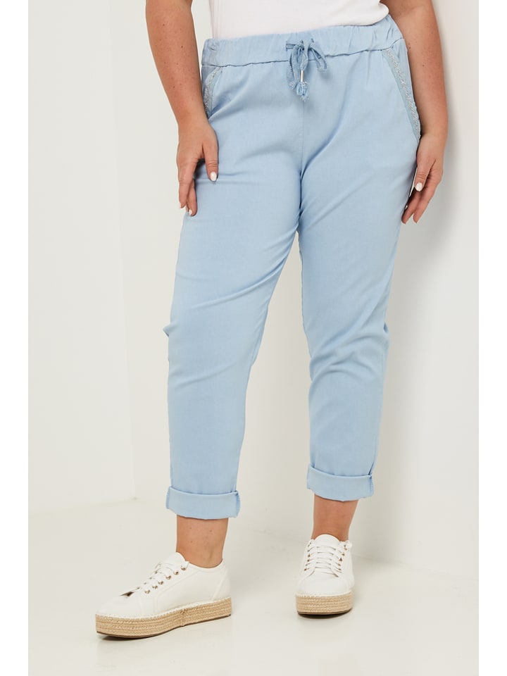 Curvy Lady Hose in Hellblau günstig kaufen