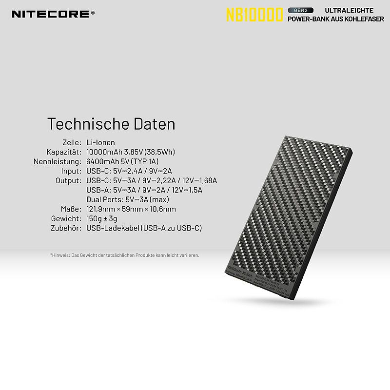 Powerbank NB10000 - 10000mAh