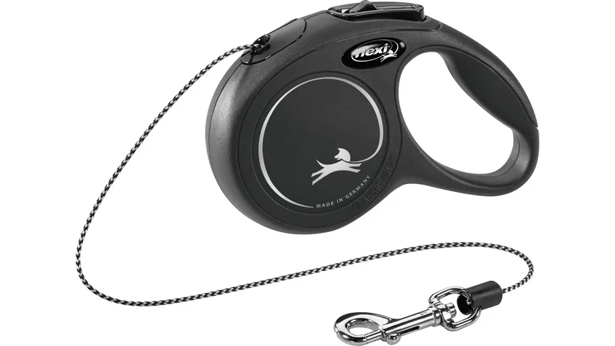 Flexi Seil-Leine New Classic schwarz XS 3 m Hundezubehör