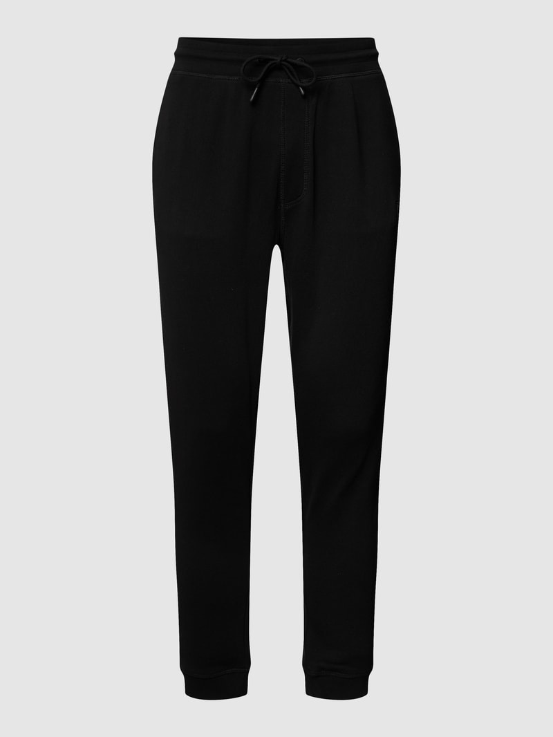 Sweatpants mit Label-Patch Modell 'Sestart' in schwarz