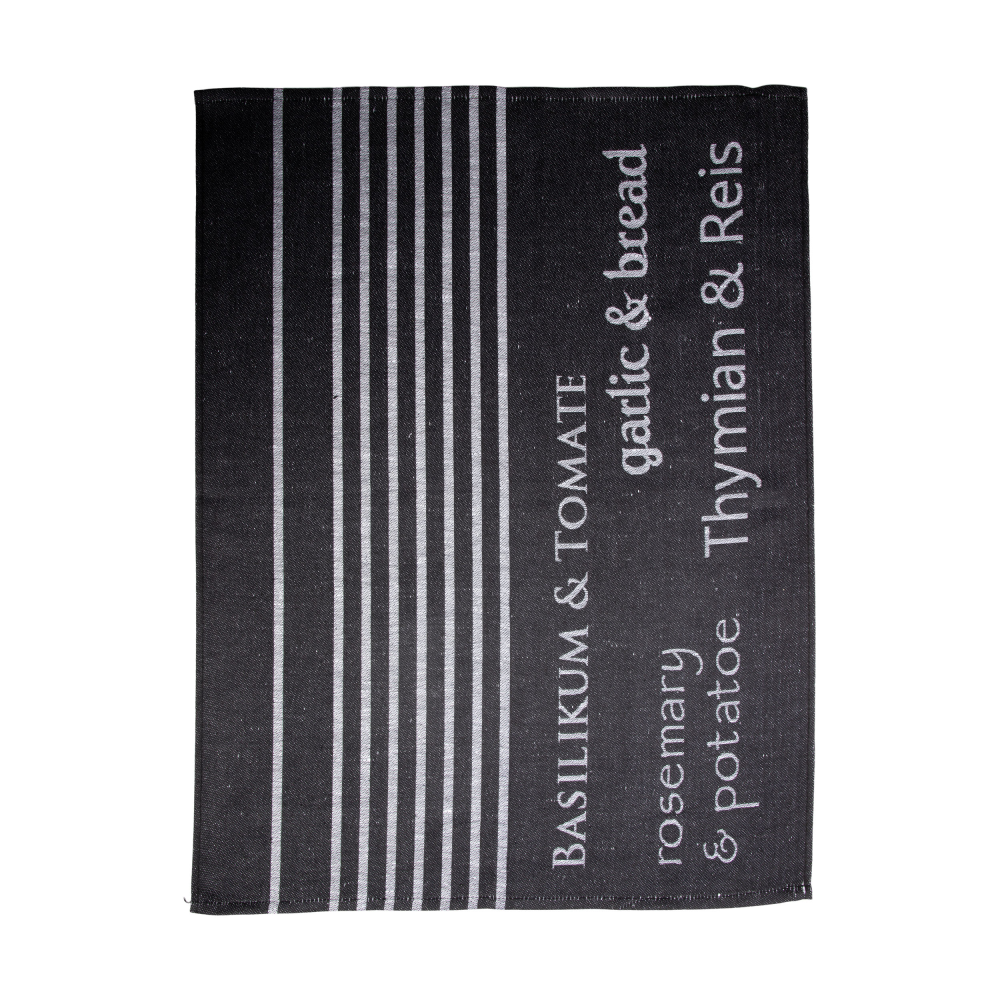 Geschirrtuch Herbs & More schwarz