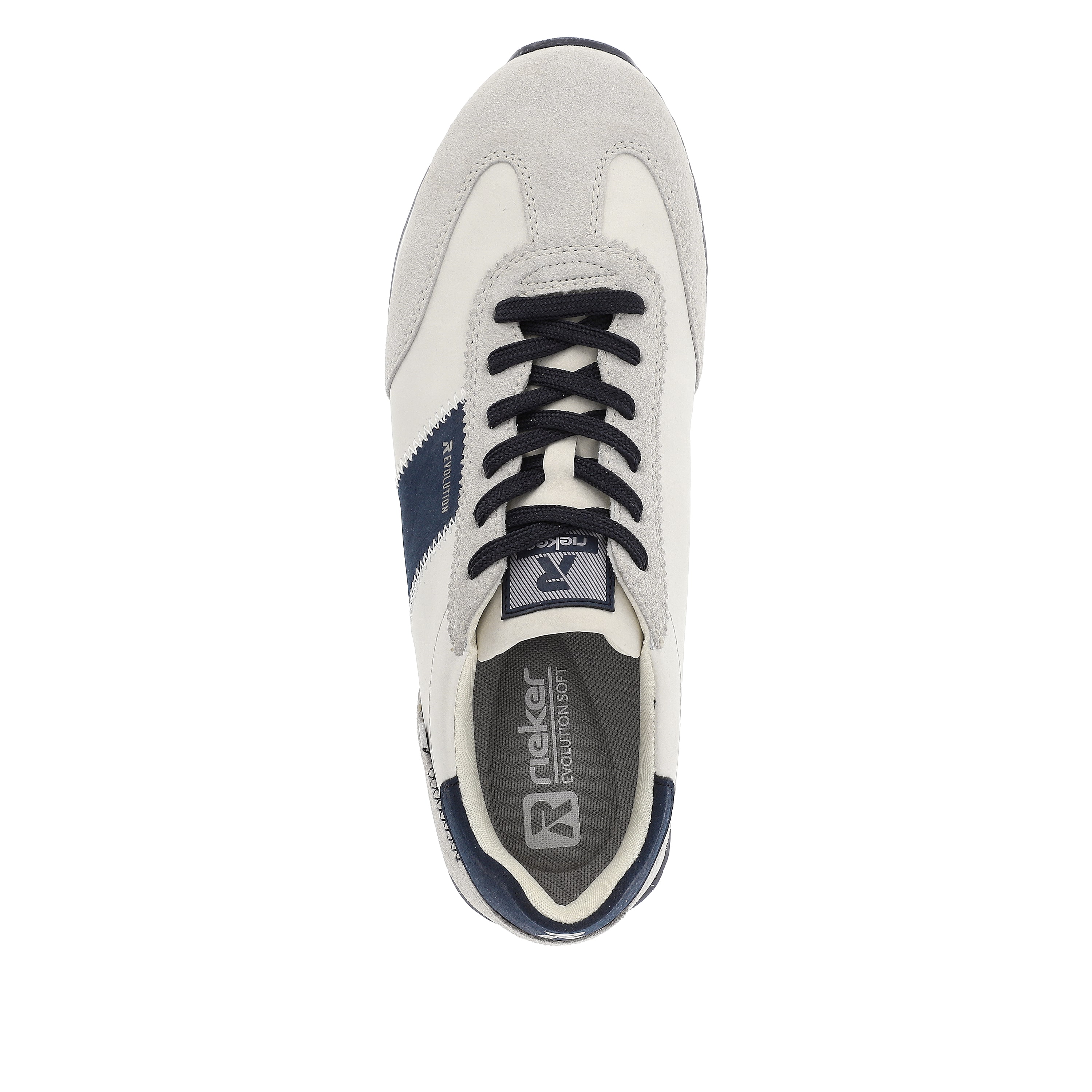 Rieker Herren Sneaker Low stone-grey creamy-white