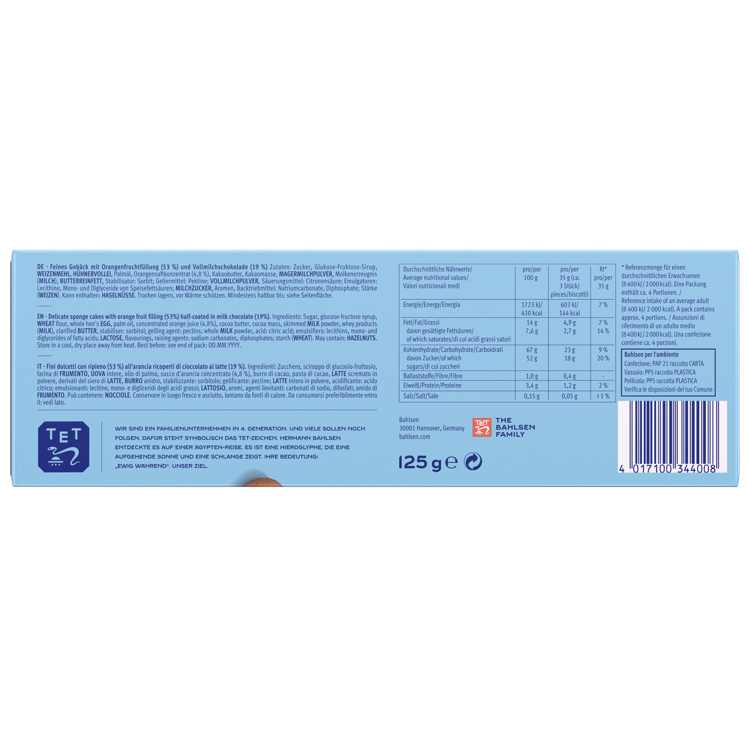 Bahlsen Messino Vollmilch 125g
