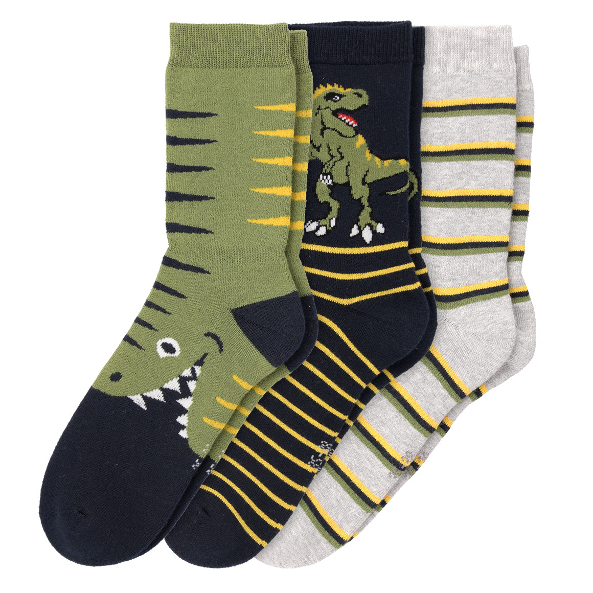 3 Paar Jungen Socken mit Krokodil-Motiven