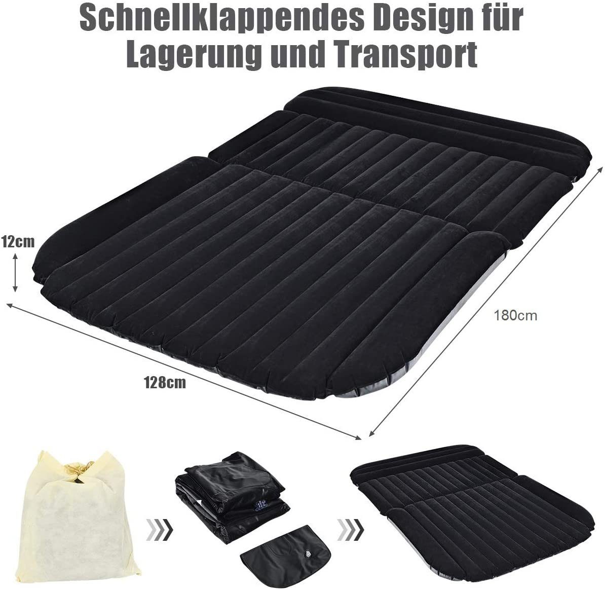COSTWAY Luftbett, Autoluftmatratze mit 12V/40W Luftpumpe, 300kg belastbar