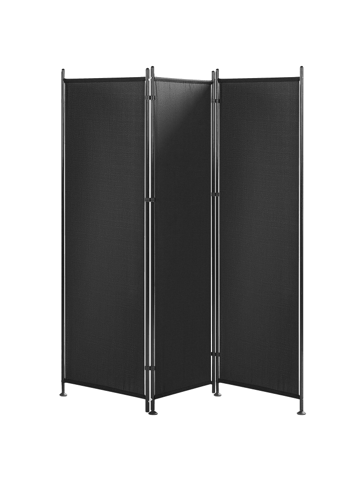 Beliani Paravent NARNI in Schwarz - (W) 161 x (H) 170 x (L) 2 cm günstig kaufen onesize