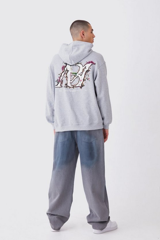 Oversize Hoodie mit Bm-Print